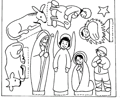 Figuras del pesebre para colorear - Imagui