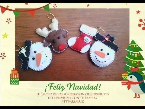 figuritas de navidad (fieltro) - YouTube