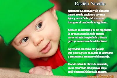 Filosofía para encontrarnos: Poema "Recién Nacido" de Mario Benedetti Filosofía para encontrarnos: Poema "Recién Nacido" de Mario Benedetti