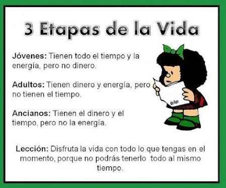 Un poco de filosofía: Las 3 etapas de la vida