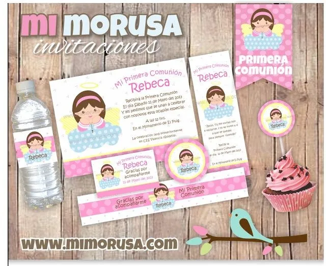 Printable First Comunion Kit for girl / Kit Imprimible de Primera ... Printable First Comunion Kit for girl / Kit Imprimible de Primera ...
