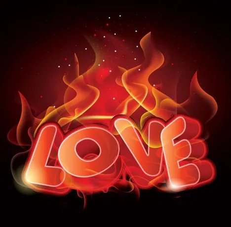 Flaming Vector 3D de amor imágenes prediseñadas (clip arts ...