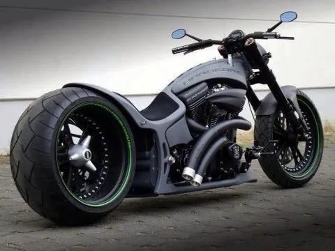 Flat-black Custom Chopper! | Machines that make you say WoW ...