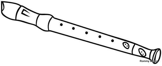 Flauta dulce para pintar - Imagui