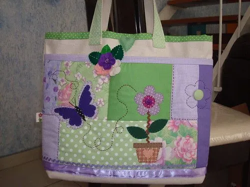 Flickriver: Photoset '...Bolsas de lona com patchwork...' by Ponto ... Flickriver: Photoset '...Bolsas de lona com patchwork...' by Ponto ...