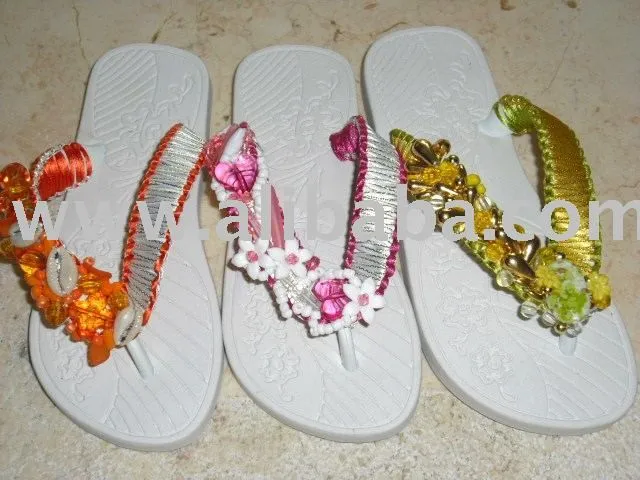 Pretty flip flop macrame decorado-Cremalleras-Identificación del ... Pretty flip flop macrame decorado-Cremalleras-Identificación del ...