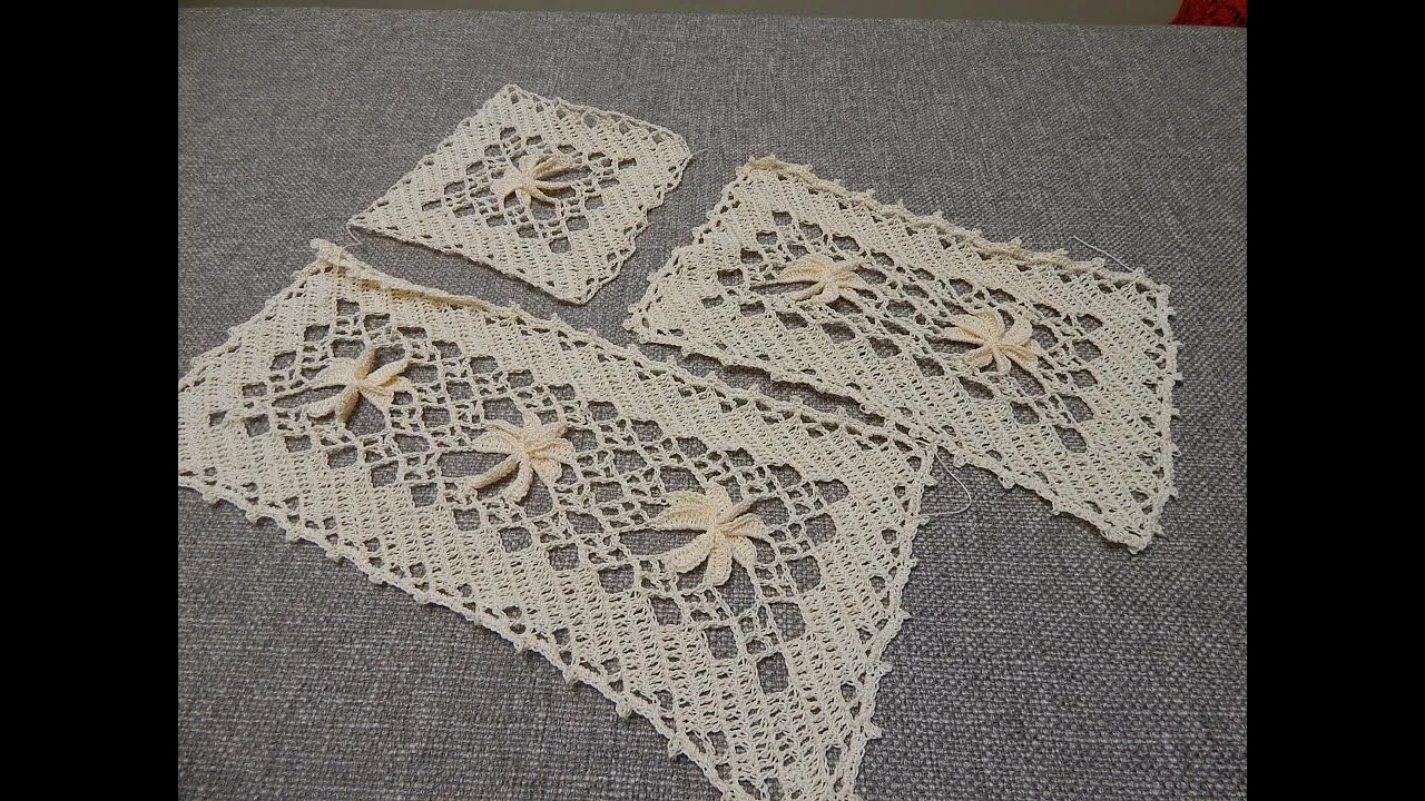 Flor 3D Rectangular Crochet parte 1 de 3 - YouTube