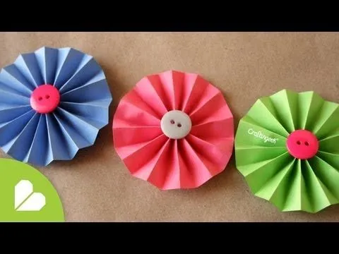 Flor Acordeon · DECO // Scrapbook [FACIL] - YouTube