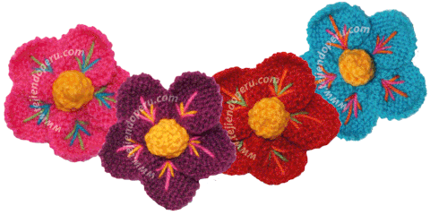 Tejer flores a dos agujas - Imagui