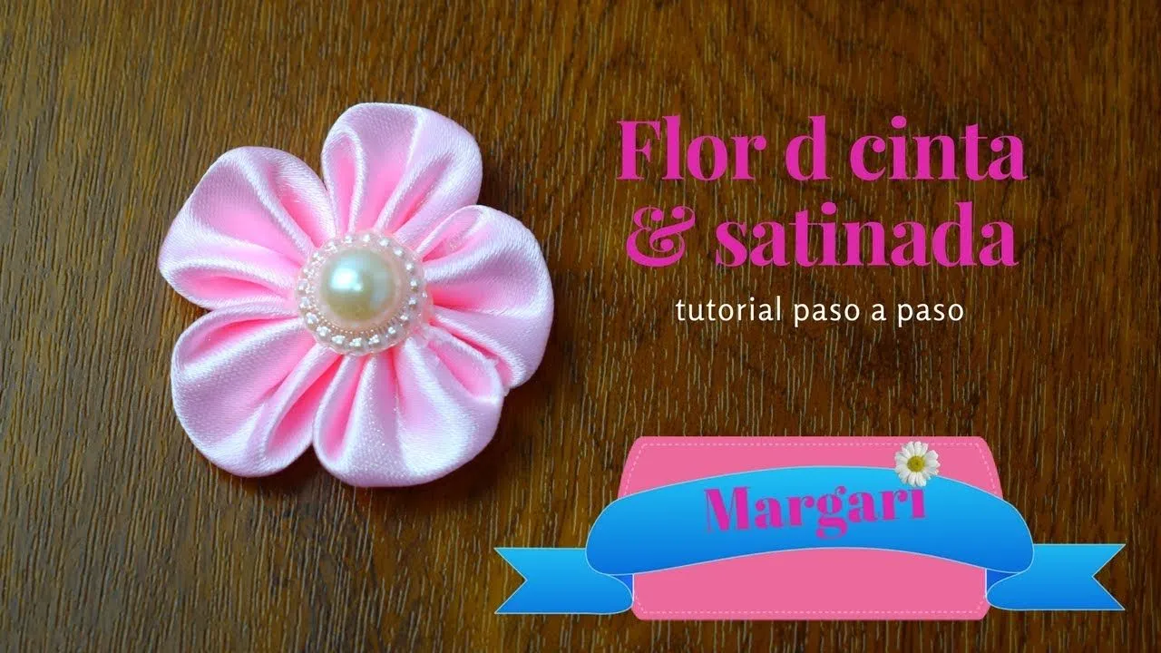 Flor de cinta o listón satinado 