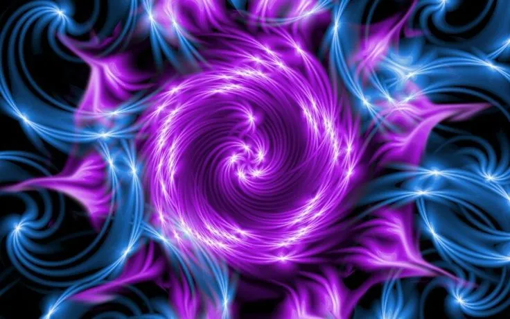 Esta es una flor con los colores azul y morado con al fondo negro ... Esta es una flor con los colores azul y morado con al fondo negro ...