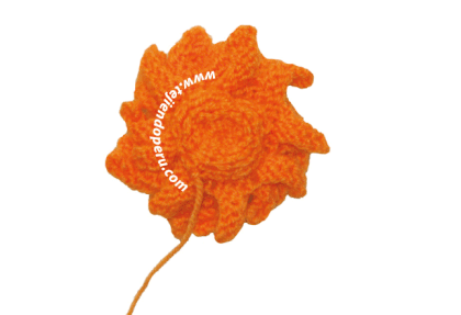Flor de crisantemo - Tejiendo Perú...