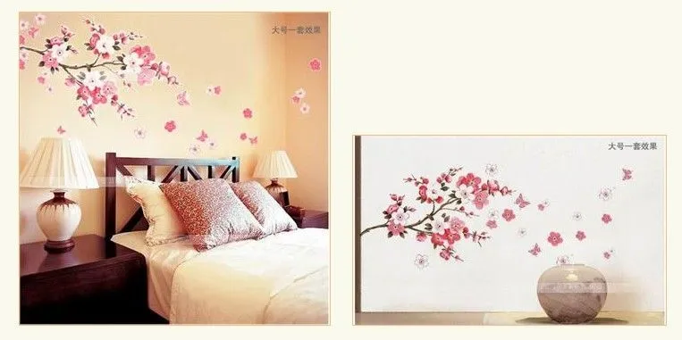 Flor flor de cerezo dormitorio sala de arte del vinilo decoración ...