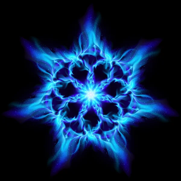 Flor de fuego azul — Vector stock © dvargg #6282909 Flor de fuego azul — Vector stock © dvargg #6282909