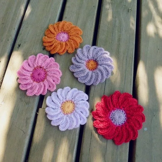 Flor de Gerbera principiante fácil foto Tutorial por Soles en Etsy Flor de Gerbera principiante fácil foto Tutorial por Soles en Etsy