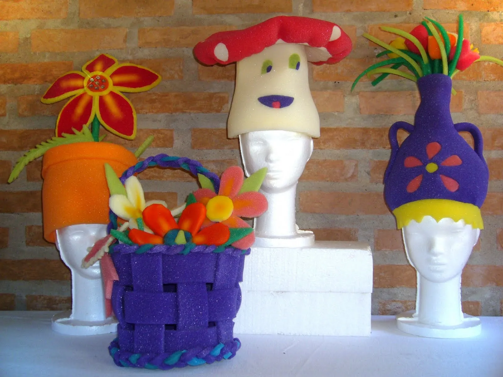 ... flor gorro hongo gorro de goma espuma de florero con flores gorro de ... flor gorro hongo gorro de goma espuma de florero con flores gorro de