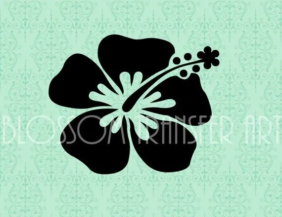 Flor Hawaiana Clipart Para Imprimir por BlossomTransferArt