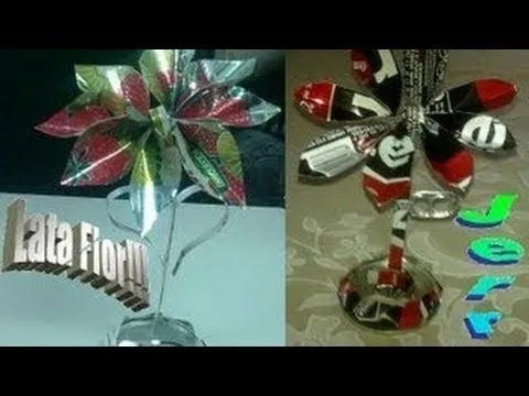 como hacer una flor con una lata de refresco - YouTube como hacer una flor con una lata de refresco - YouTube