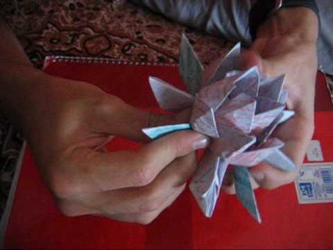 flor de loto de origami - YouTube