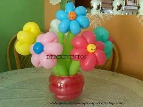 Como hacer Flor margarita de globos - daisy flower balloons ... Como hacer Flor margarita de globos - daisy flower balloons ...