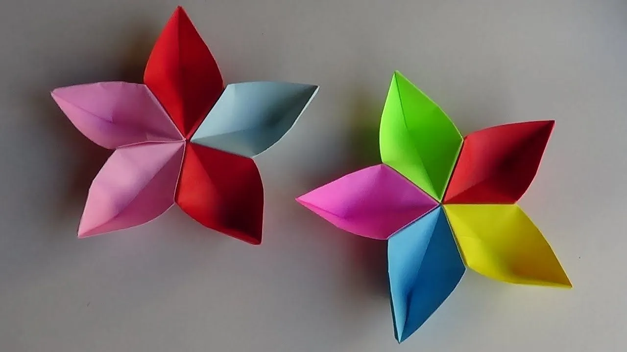 Flor Modular de Papel - Origami Sakura - YouTube Flor Modular de Papel - Origami Sakura - YouTube