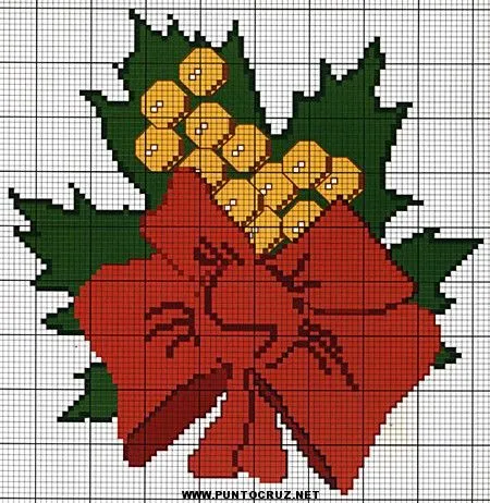 Flor de navidad punto de cruz | Punto de cruz - Colección de ... Flor de navidad punto de cruz | Punto de cruz - Colección de ...