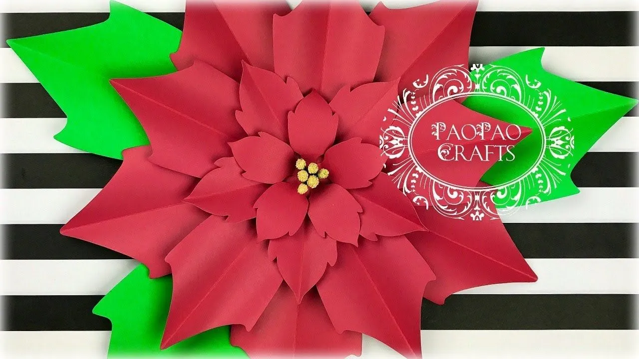 Flor Nochebuena | Flor de Pascua| MOLDES GRATIS | Flores Gigantes de papel | Poinsettia paper Flower - YouTube Flor Nochebuena | Flor de Pascua| MOLDES GRATIS | Flores Gigantes de papel | Poinsettia paper Flower - YouTube