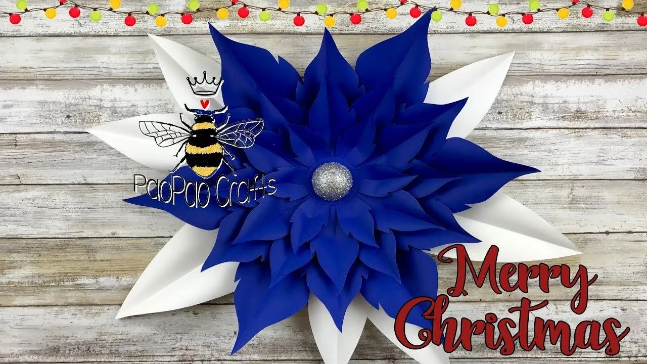 Flor Nochebuena | Moldes GRATIS | Flor de Pascua | Poinsettia paper flower | Giant paper flower - YouTube Flor Nochebuena | Moldes GRATIS | Flor de Pascua | Poinsettia paper flower | Giant paper flower - YouTube