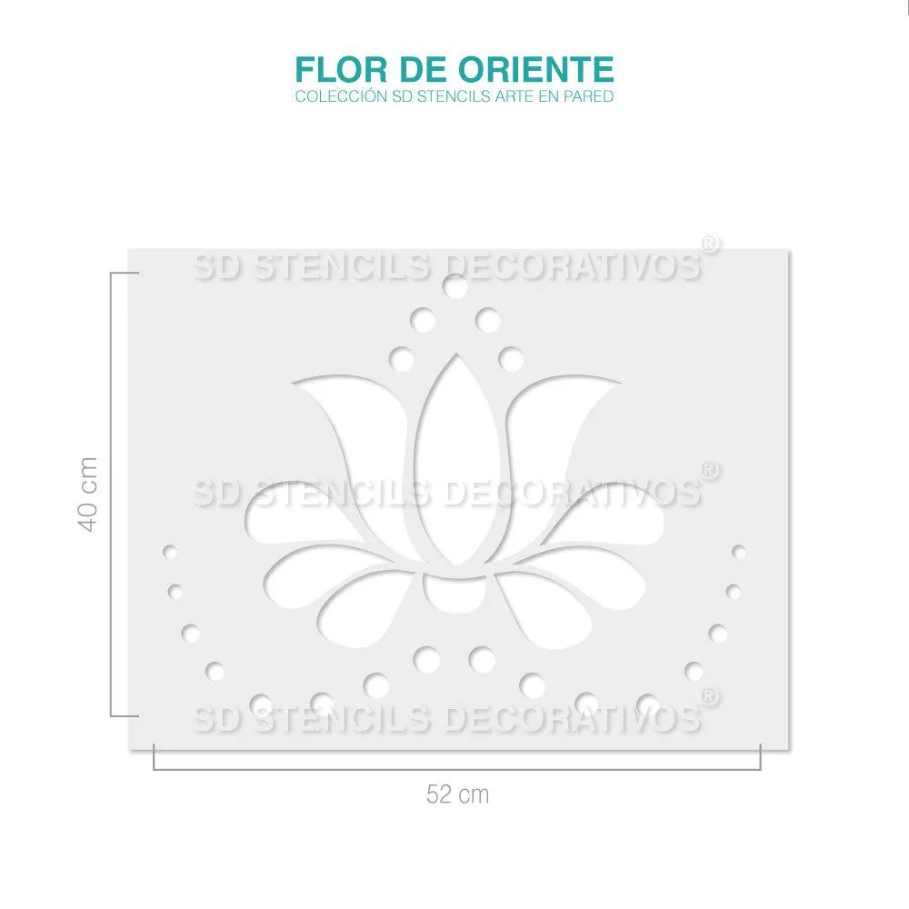 FLOR DE ORIENTE -Stencil, plantilla decorativa para pintar – SD Stencils Decorativos FLOR DE ORIENTE -Stencil, plantilla decorativa para pintar – SD Stencils Decorativos