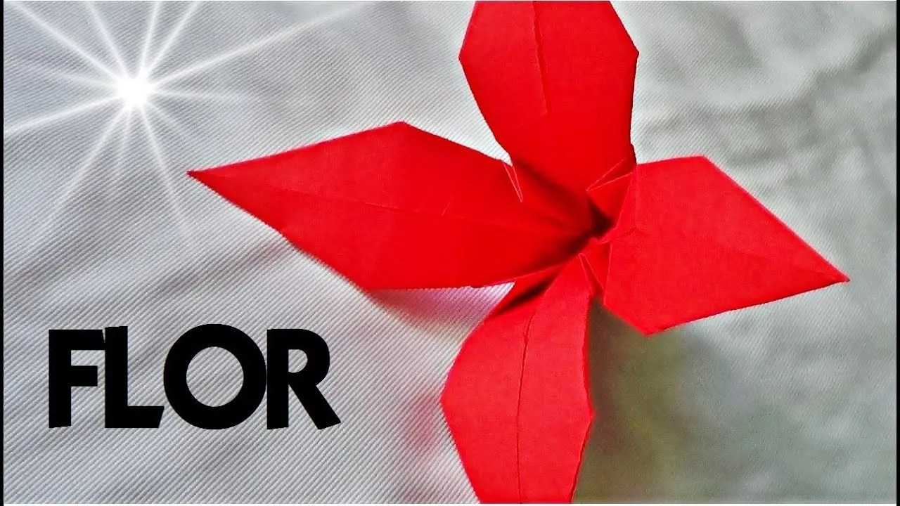 Cómo hacer una FLOR de Papel - Origami - YouTube Cómo hacer una FLOR de Papel - Origami - YouTube