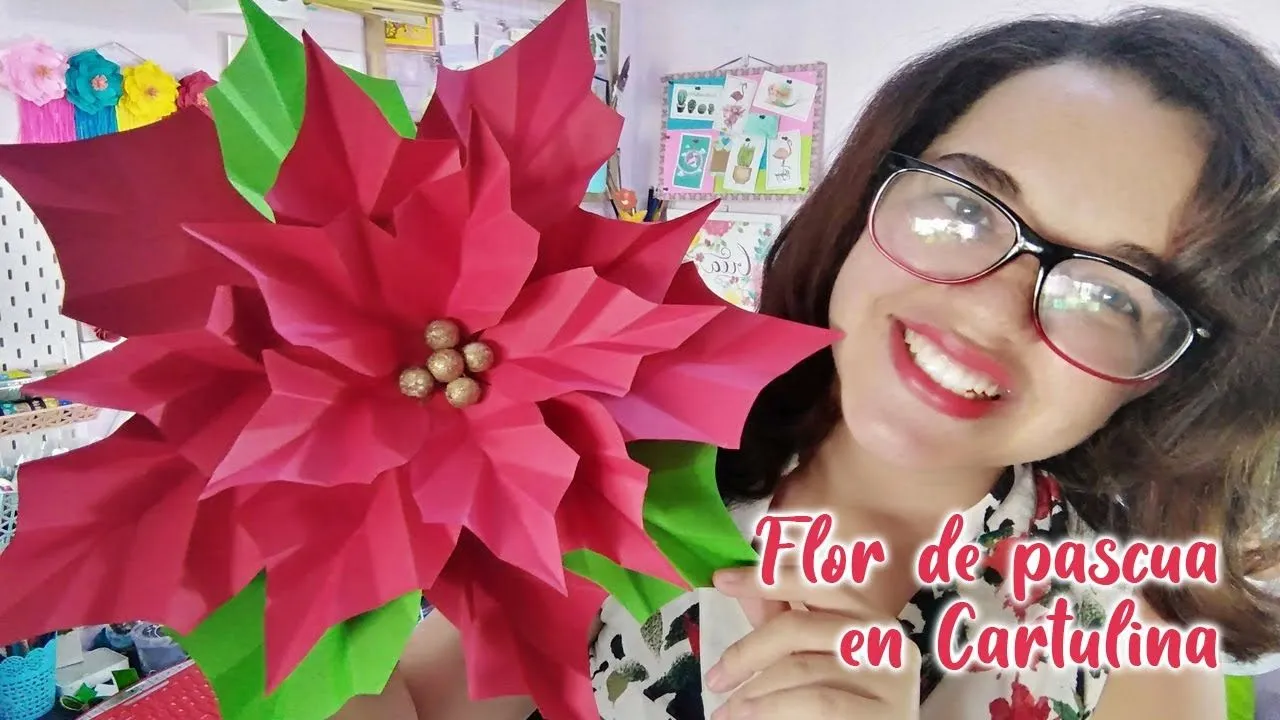 FLOR DE PASCUA o nochebuena en cartulina PATRONES INCLUIDOS - YouTube FLOR DE PASCUA o nochebuena en cartulina PATRONES INCLUIDOS - YouTube
