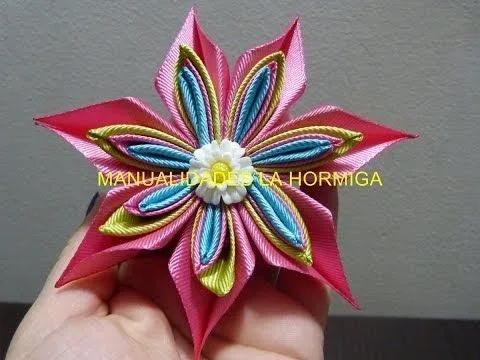 flor de puntas en cinta para el cabello paso a paso. DIY: satin ... flor de puntas en cinta para el cabello paso a paso. DIY: satin ...