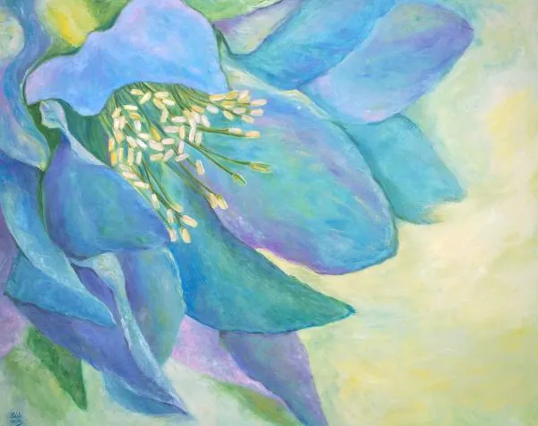 Flor Turquesa Painting by Adela Galvez - Flor Turquesa Fine Art ... Flor Turquesa Painting by Adela Galvez - Flor Turquesa Fine Art ...