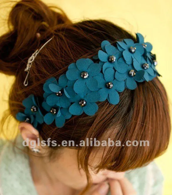 Flores de tela para cintillos - Imagui
