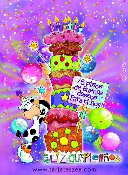Flora © ZEA www.tarjetaszea.com | TARjeTAS de CUMple | Pinterest ...