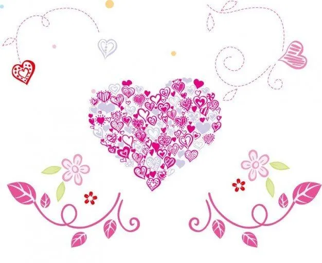 floral, el amor del corazón de gráficos vectoriales | Descargar ... floral, el amor del corazón de gráficos vectoriales | Descargar ...