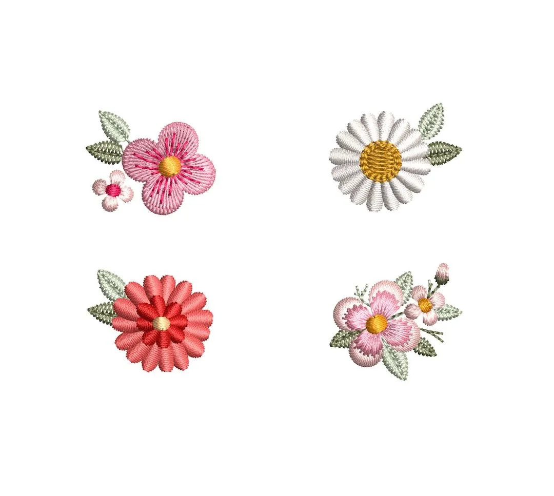 Florcitas para bordar a máquina bastidor 4x4 Mini Bordado de - Etsy México Florcitas para bordar a máquina bastidor 4x4 Mini Bordado de - Etsy México