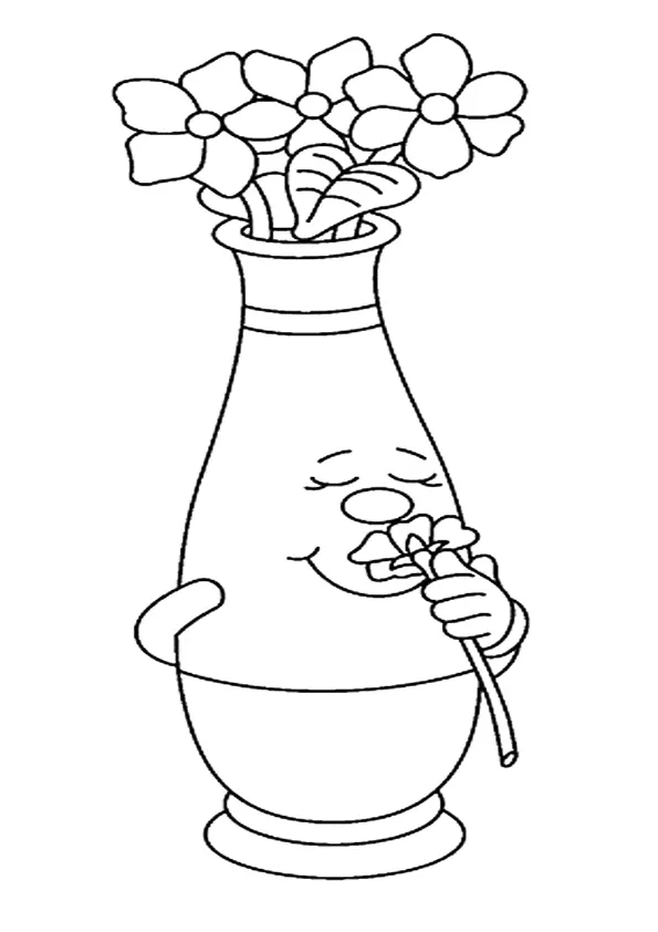 Florero para colorear | Dibujos para colorear Florero para colorear | Dibujos para colorear