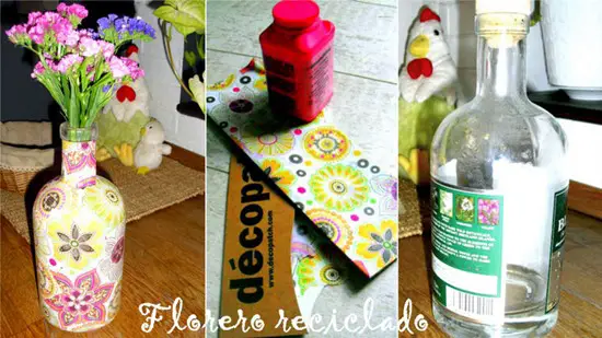 Un florero reciclado para regalar - Manualidades Infantiles