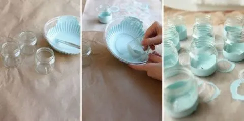 Floreros con envases de compotas - Guía de MANUALIDADES Floreros con envases de compotas - Guía de MANUALIDADES
