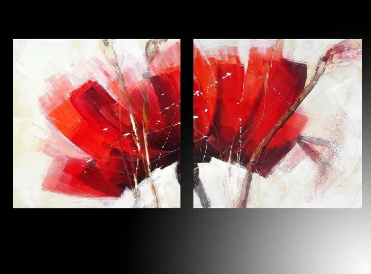 Flores abstractas al óleo - Imagui