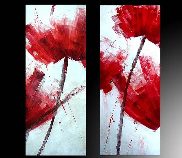 Flores abstractas al óleo - Imagui