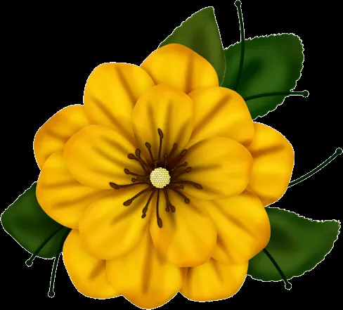 Recursos infantiles: Flores amarillas PNG