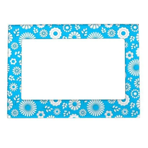 Flores azules lindas del verano marcos magneticos | Zazzle Flores azules lindas del verano marcos magneticos | Zazzle