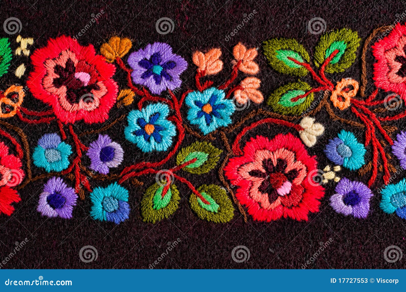 Flores Bordadas Fotos de archivo - Imagen: 17727553 Flores Bordadas Fotos de archivo - Imagen: 17727553