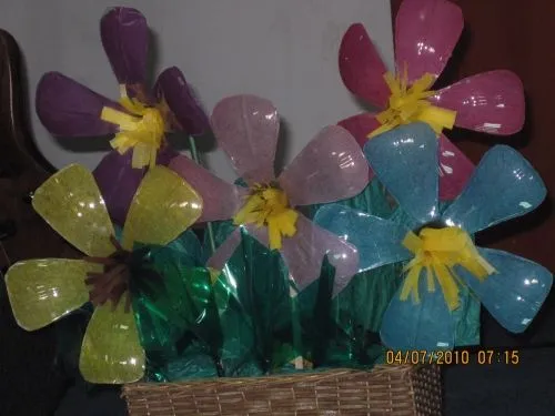 FLORES CON MATERIAL RECICABLE | educacion virtual