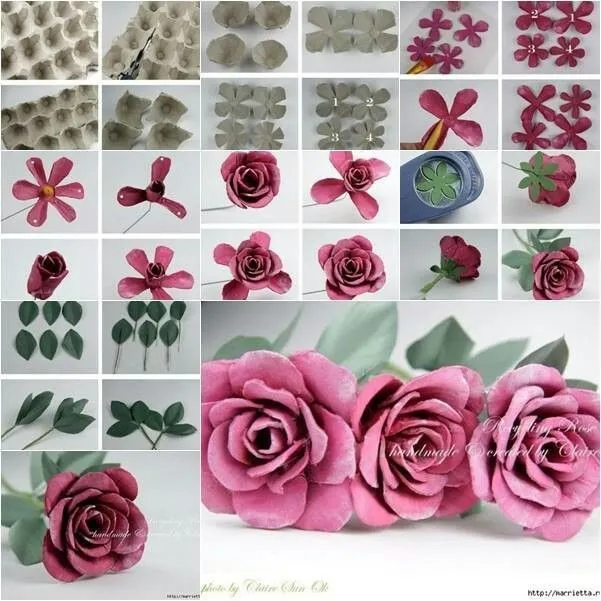 Flores de carton De huevos. | flores de papel | Pinterest Flores de carton De huevos. | flores de papel | Pinterest