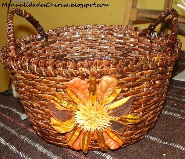 Flores de cestería de papel de periódico - Imagui