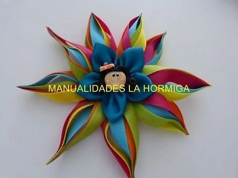 Cómo hacer flores con cinta de raso. How to make ribbons flowers ...