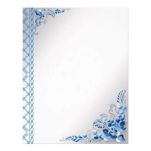 Flores del color de los azules marinos del fondo folleto 8.5" x 11 ... Flores del color de los azules marinos del fondo folleto 8.5" x 11 ...